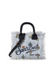 Saint Barth Borsa a Spalla Colette in Canvas con Frange Bianco Blù