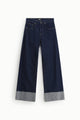 Dixie Jeans a Gamba Larga Vita Alta con Cinque Tasche Blù