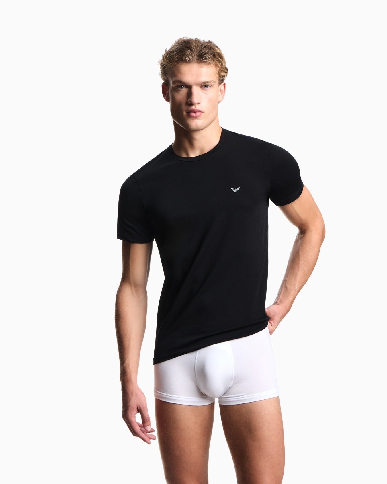 Emporio Armani Pack 2 T-shirt loungewear in jersey Endurance Nero