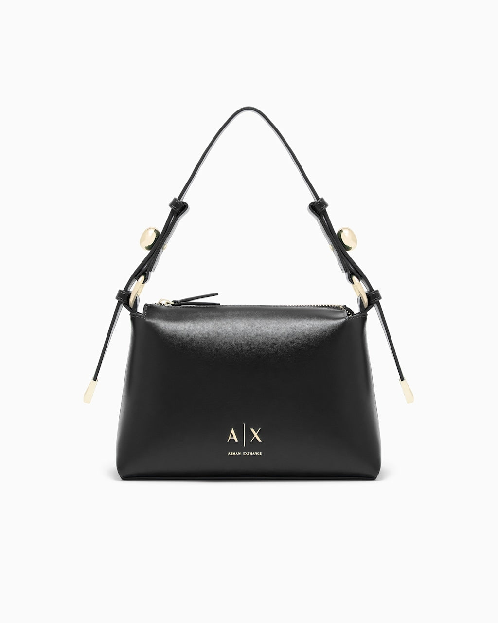 Armani Exchange Borsa a Spalla con Tracolla Regolabile e Logo