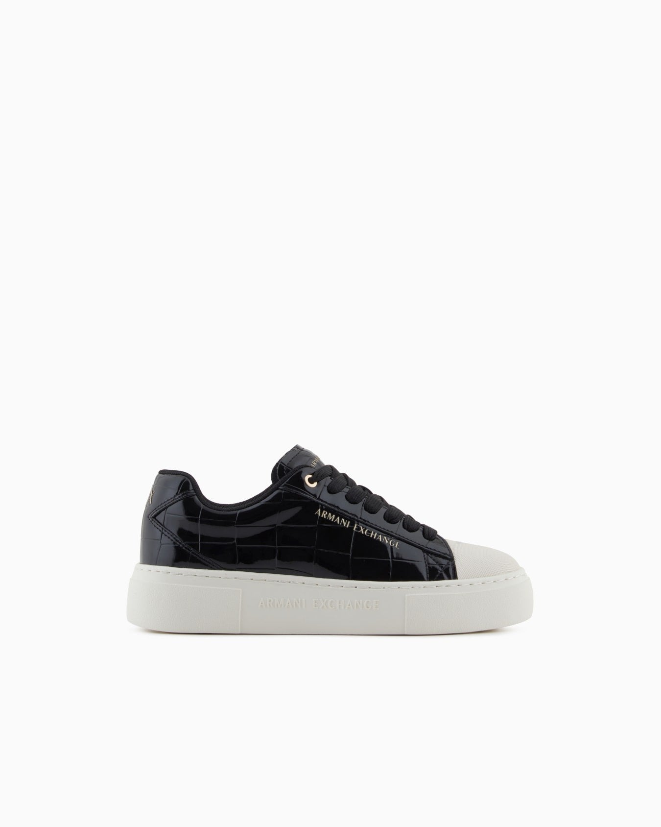 Armani Exchange Sneakers in Pelle Lucida