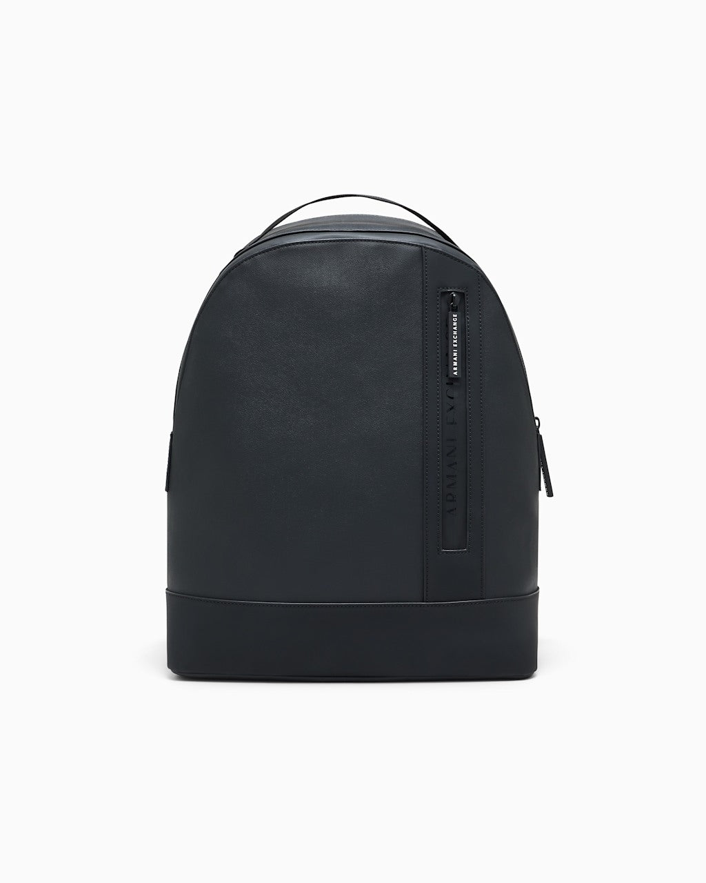 Armani Exchange Zaino in Tessuto Spalmato con Tasca Verticale e Cerniera Nero