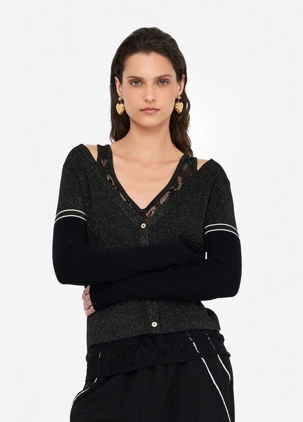Liu Jo Cardigan Better lurex® Nero