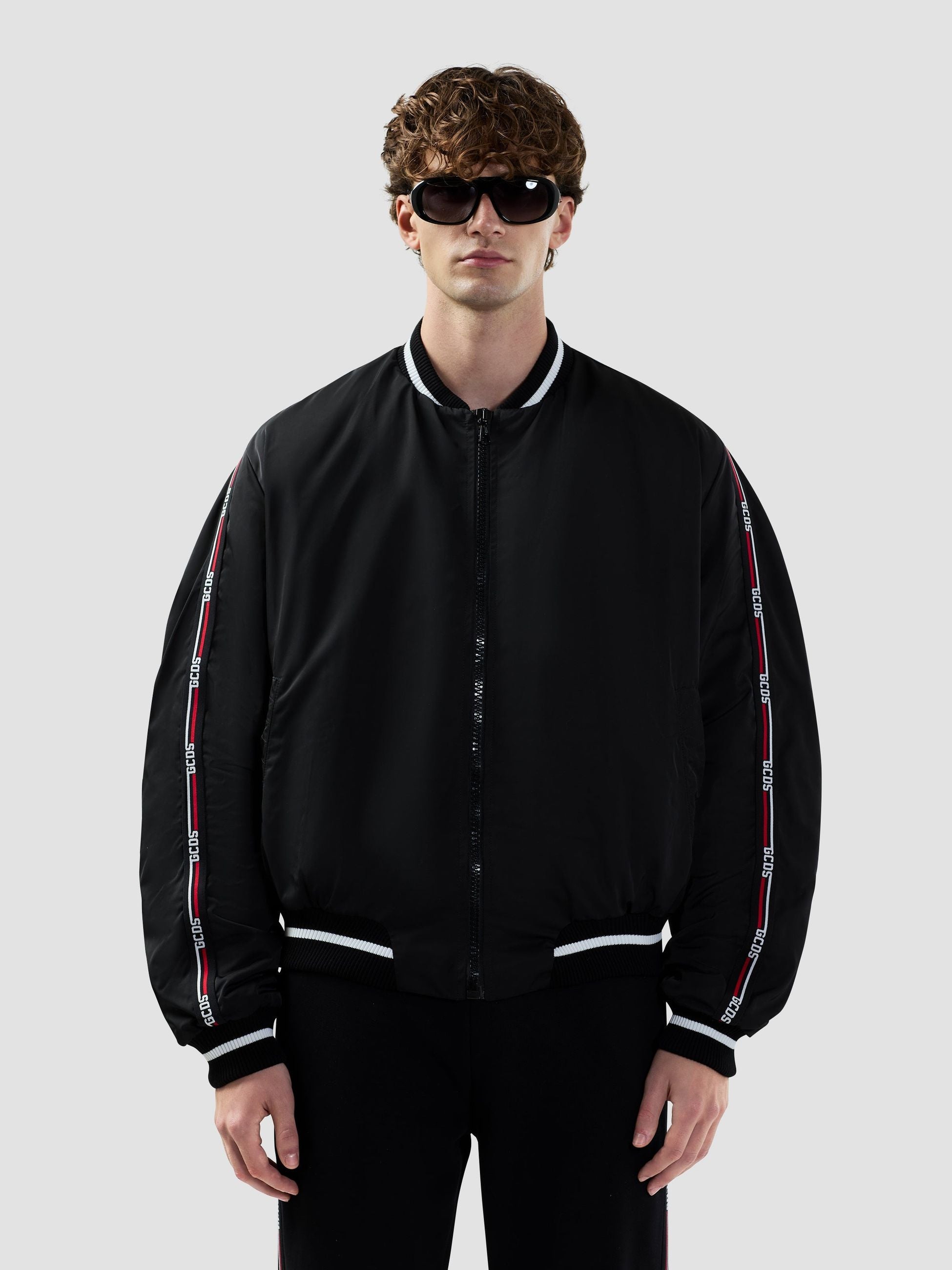 GCDS Bomber in Nylon Logo Tape
