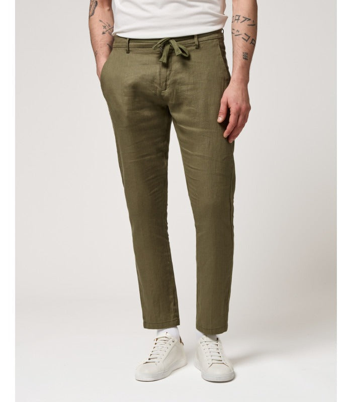 Gianni Lupo Pantalone in Puro Lino con Laccio