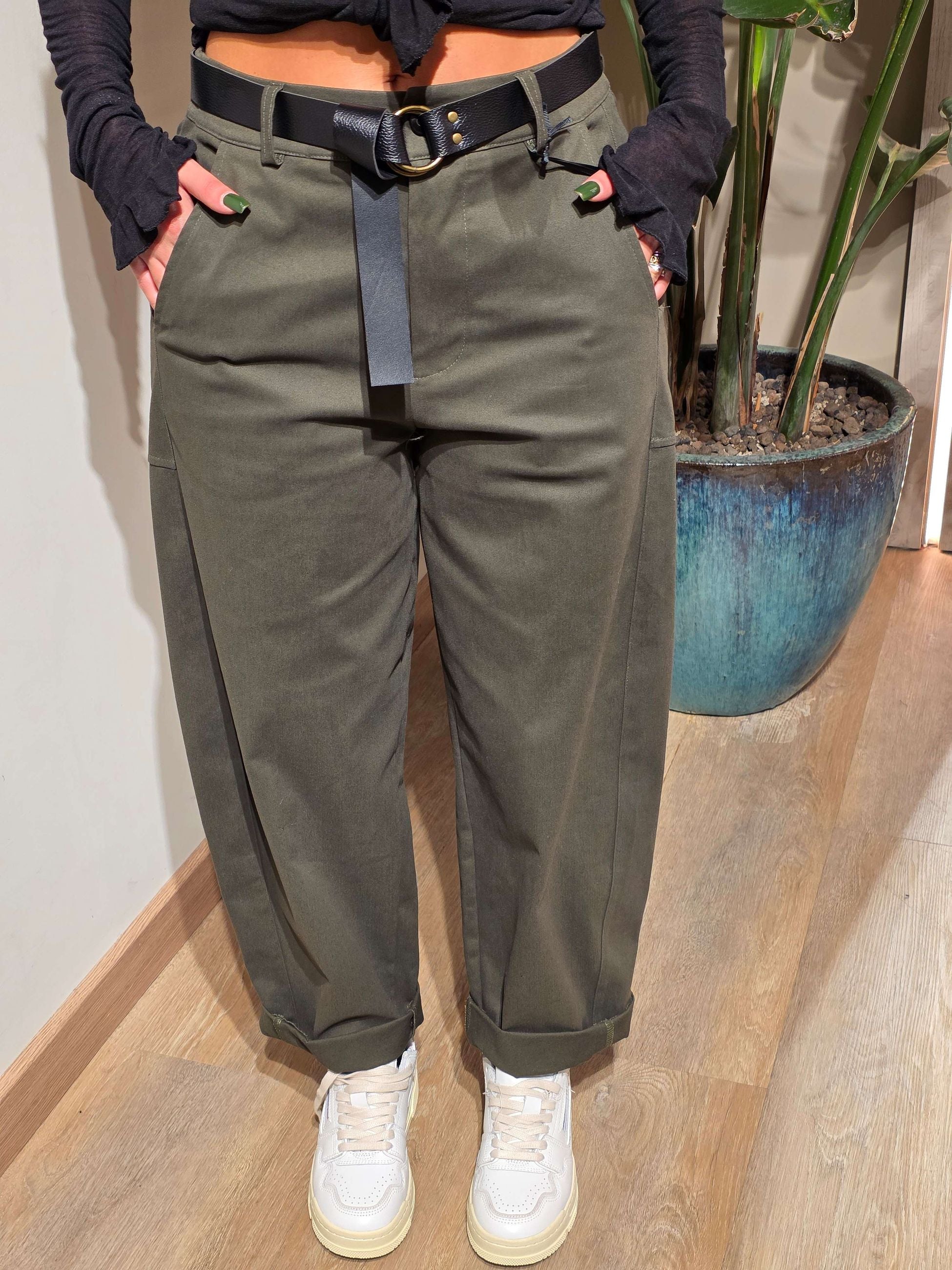 Le Streghe Pantalone in Tinta Unita