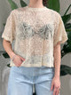 Haveone Maglia in Pizzo con Lavorazione a Rose Beige