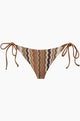 Mc2 Saint BAarth Bikini Slip Virgo Classico in Maglia Raschel Leah 
Beige Marrone