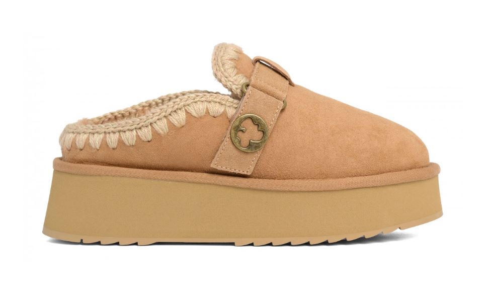 Mou Ciabatta Plateau clog with buckle logo