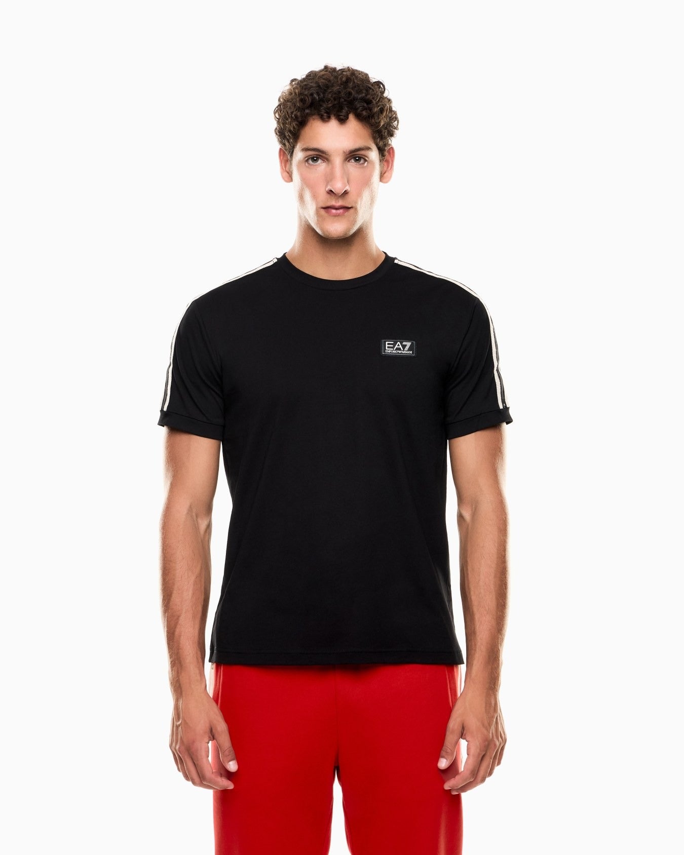 Armani EA7 T-shirt Logo Series in Jersey di Cotone