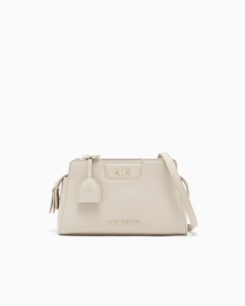 Armani Exchange Borsa a Tracolla con Logo e Tracolla Rimovibile