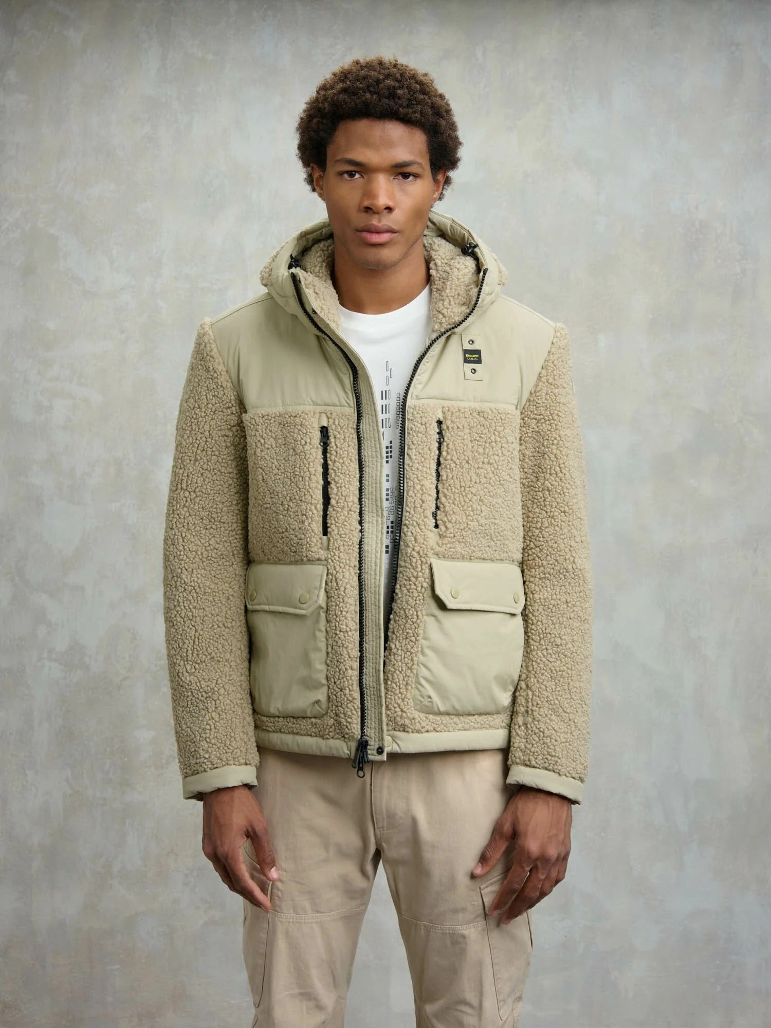 Blauer USA Giubbino con Cappuccio in Ecopelliccia Wilcock