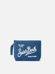MC2 SAINT BARTH Pochette Aline in Effetto Denim Blù