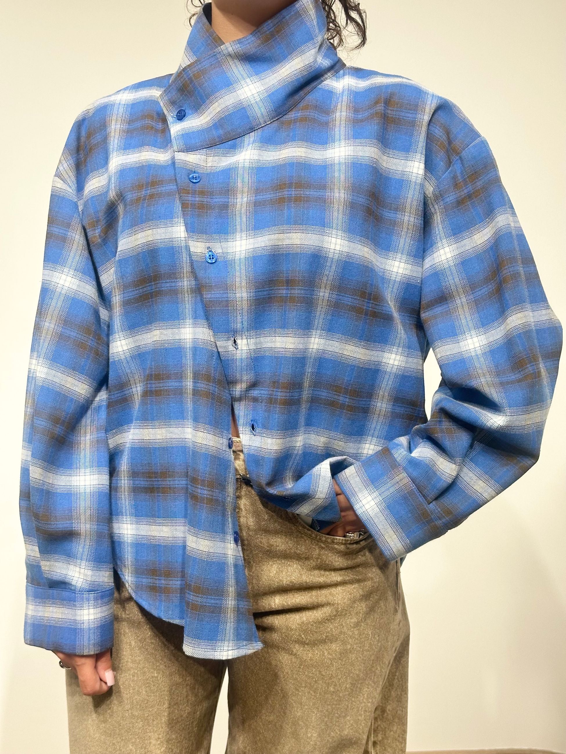 Haveone Camicia Scozzese Blù