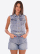 Gianni Lupo Gilet in Jeans 
Blù
