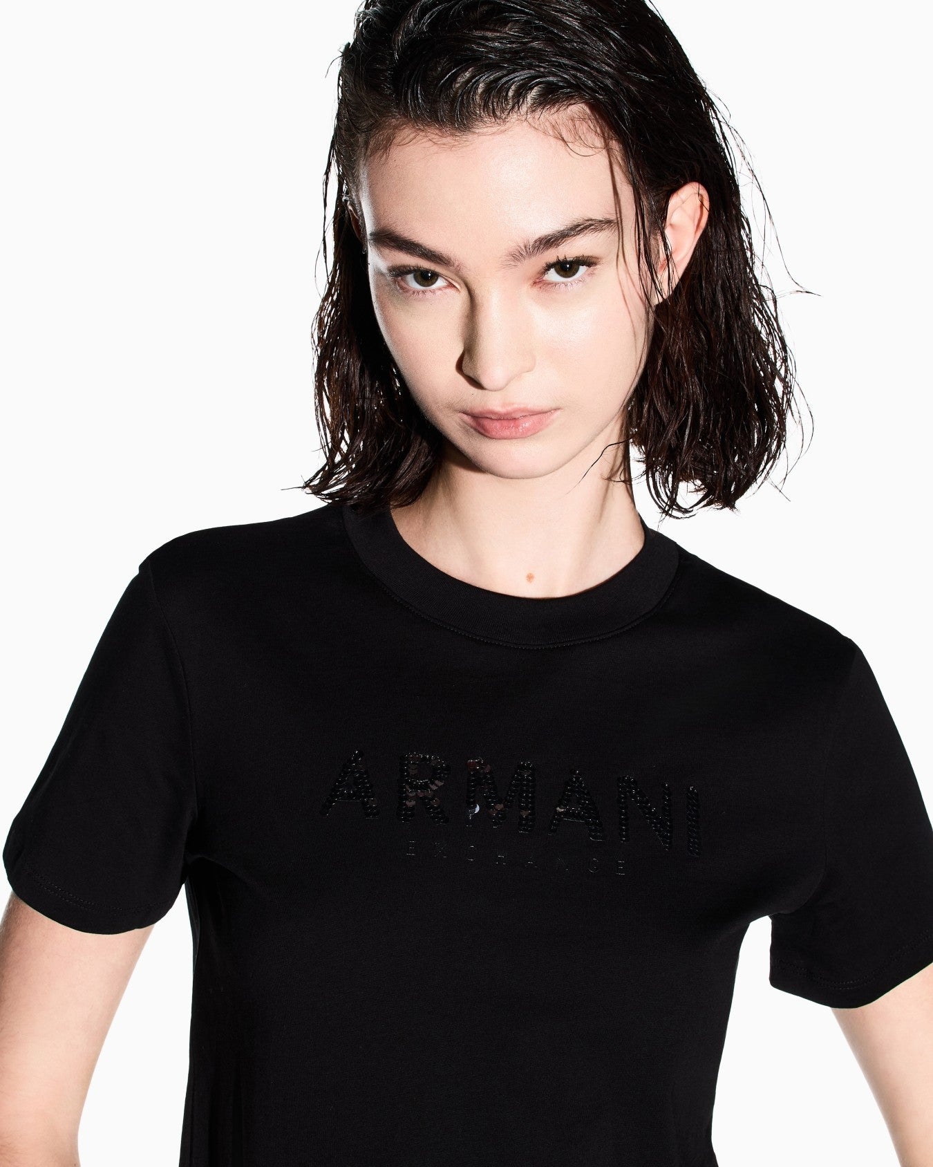 Armani Exchange T-shirt Relaxed Fit in Jersey di Cotone
Nero