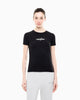 Armani EA7 T-shirt Logo Series Slim Fit in Cotone con Strass  Nero