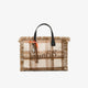 SUN68 Shopping Bag media in Lana con Frange