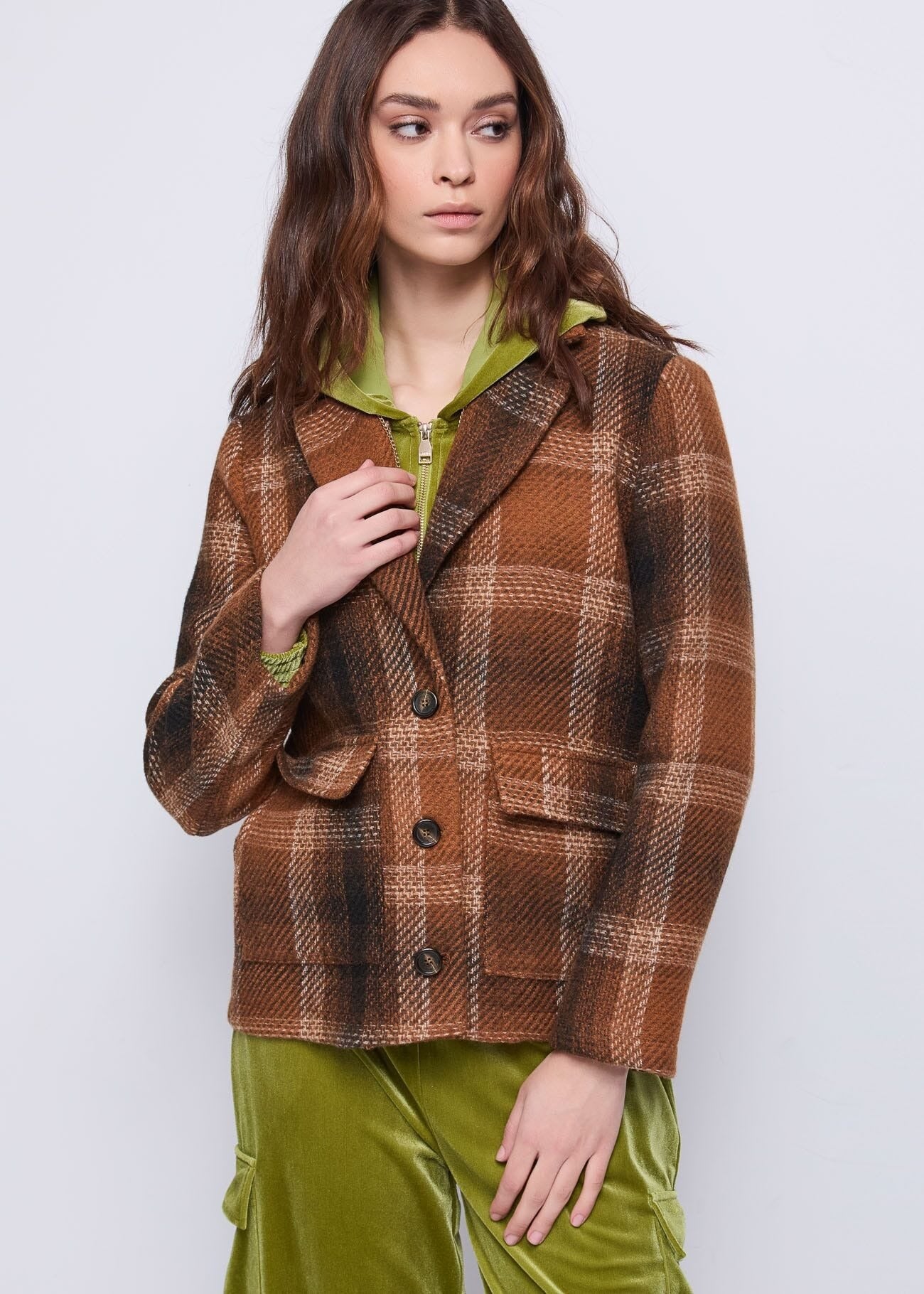 Gaudì Blazer Monopetto con Tasche Arancione