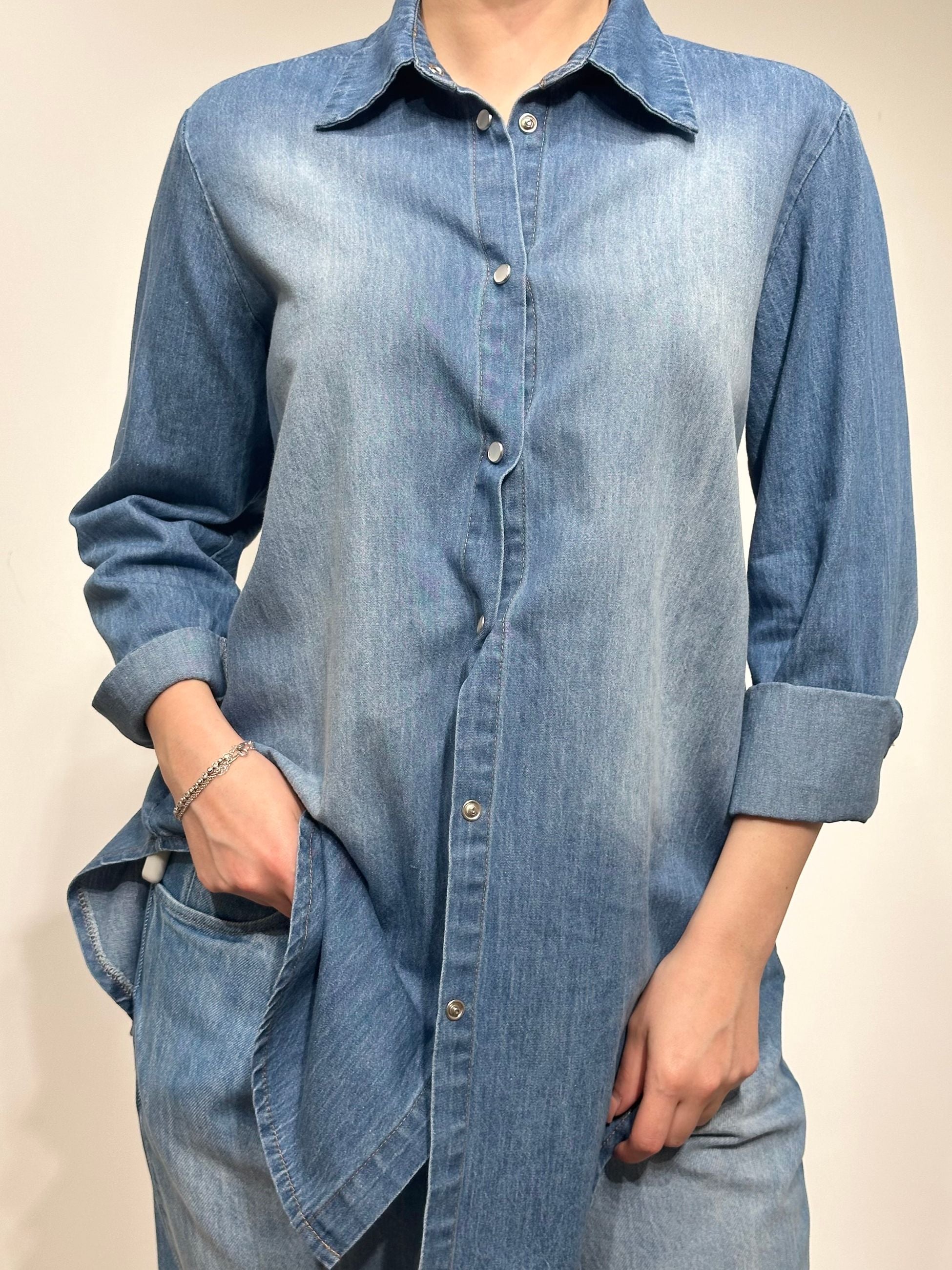 Le Streghe Camicia in Jeans 
Blu