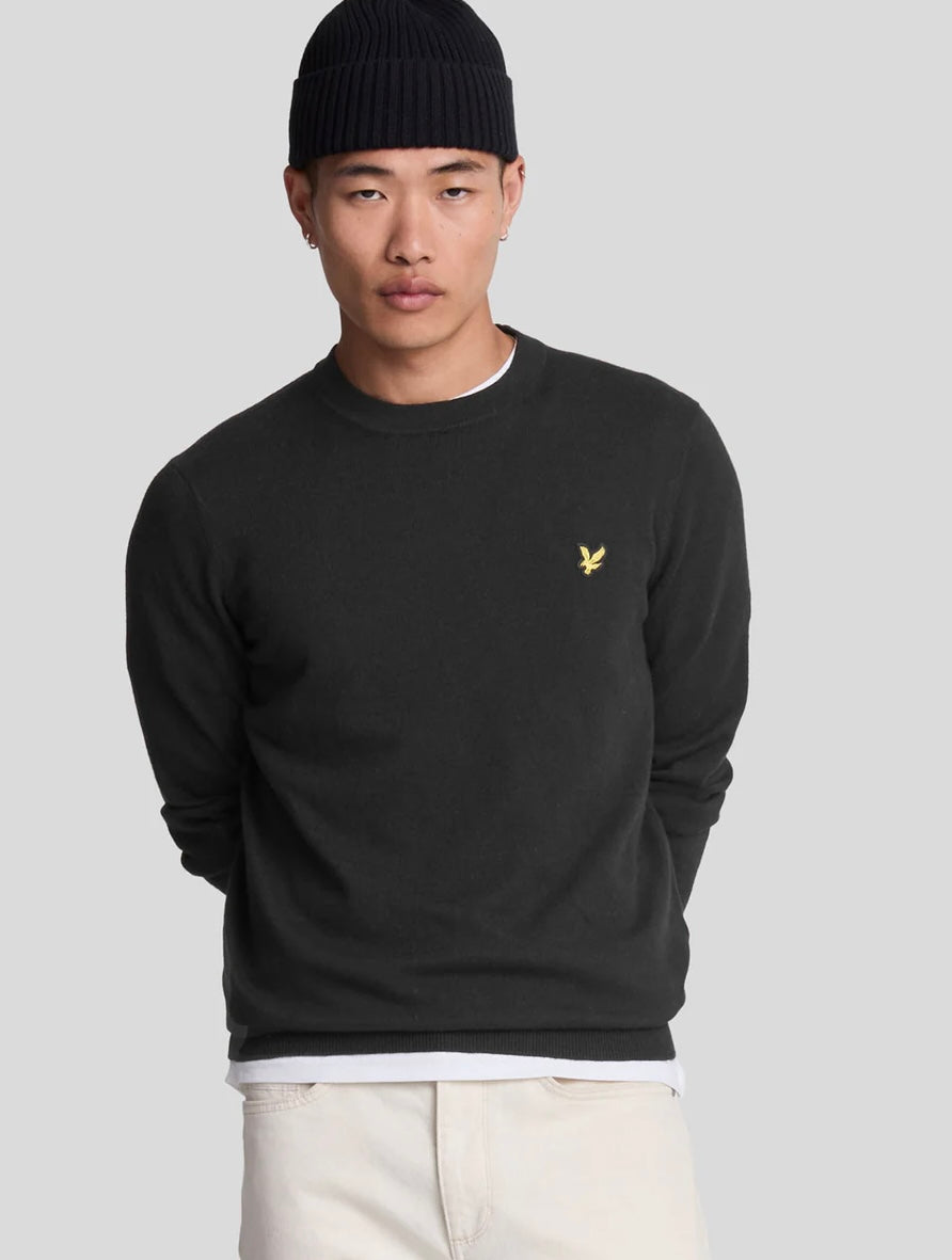 Lyle & scott Maglia Girocollo in Cotone Merino