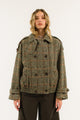 Kontatto Bomber Oversize in Misto Lana a Quadri