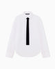 Armani Exchange Camicia Up For Party Vestibilità Regular Popeline Cotone Bianco