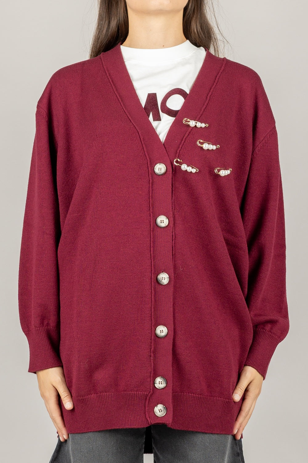 Vicolo Cardigan con Spilla Gioiello