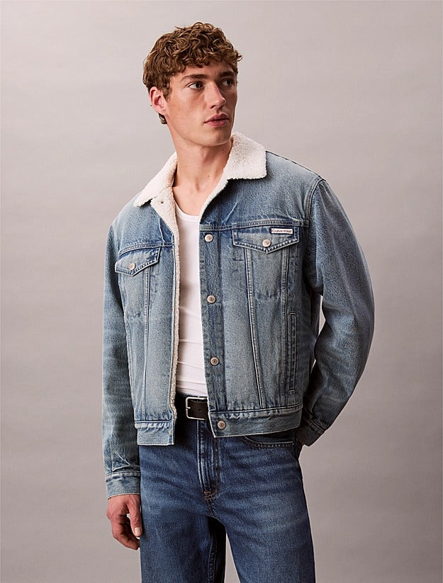 Calvin Klein Jeans Giubbino Sherpa anni '90 Blù