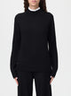 Armani EA7 Maglioa con Collo Alto e Bordo a Contrasto Nero Bianco
