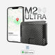 Moero Portacarte M2 Ultra Carbon MagSafe Wallet con Apple Find My Integrato Nero