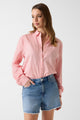 Guess Camicia a Righe Rosa e Bianco