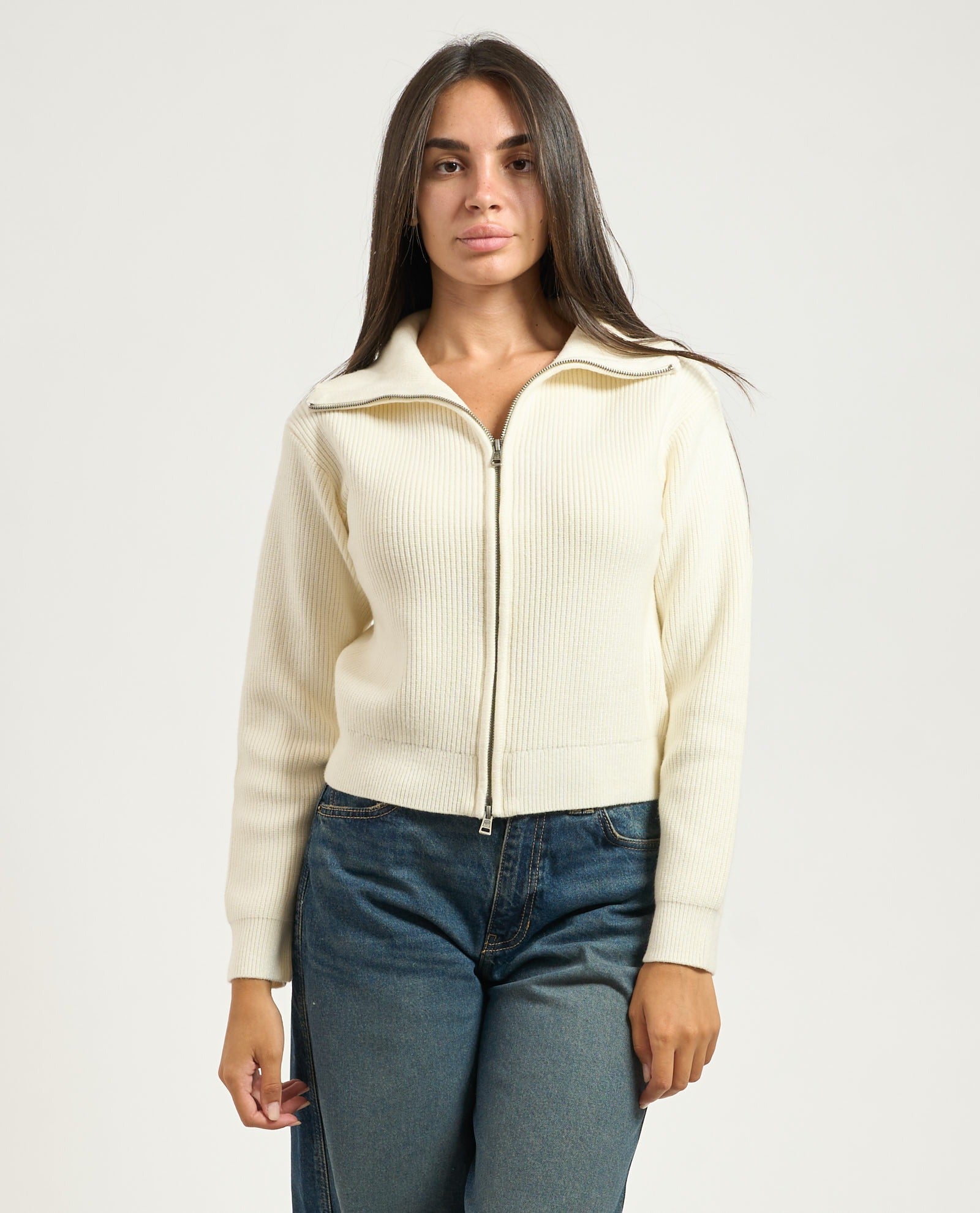 Guess Cardigan con Cerniera Beige