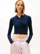 Tommy Jeans Cardigan con Bandierina sul Petto 
Blù