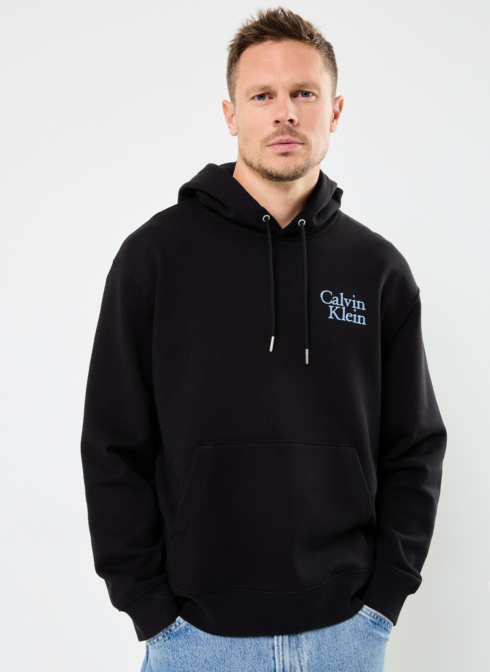 Calvin Klein Jeans Felpa con Ricamo del Logo