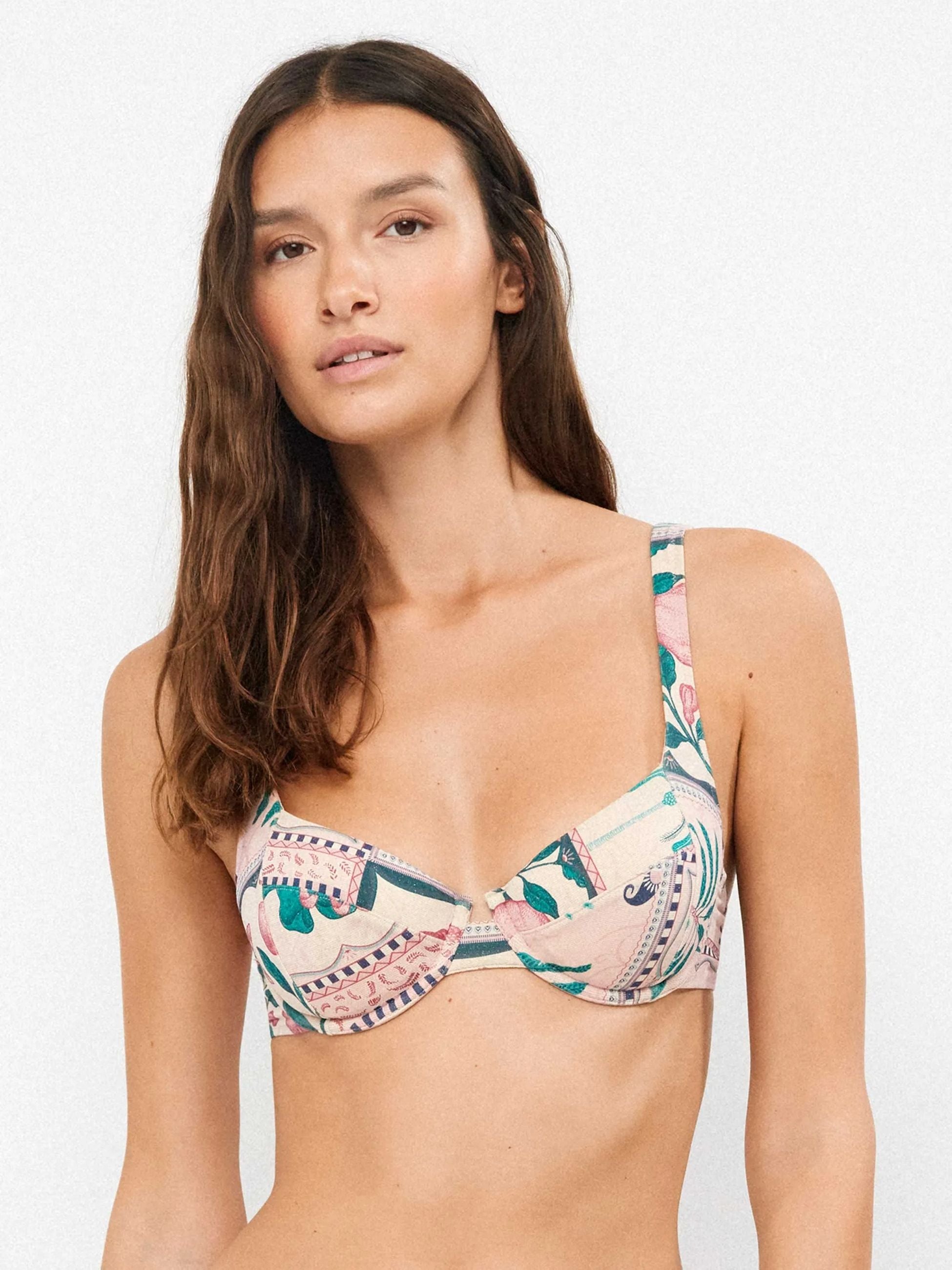 Gisela Top Bikini Balconette Stampato Rosa