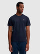 Guess T-shirt Logo Piccolo Triangolo Blù