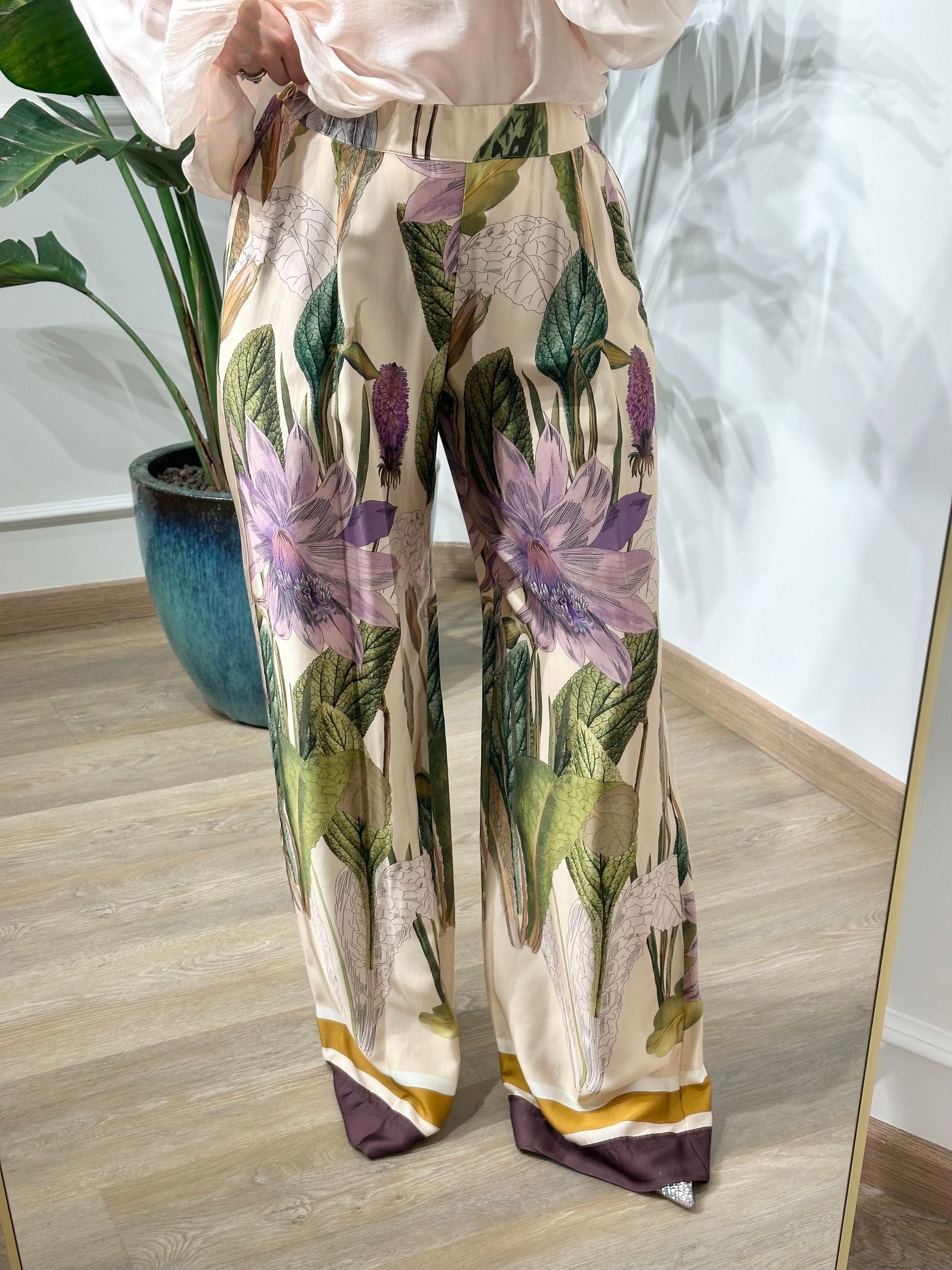 DIXIE Pantaloni Palazzo Stampa Floreale 
Multicolore