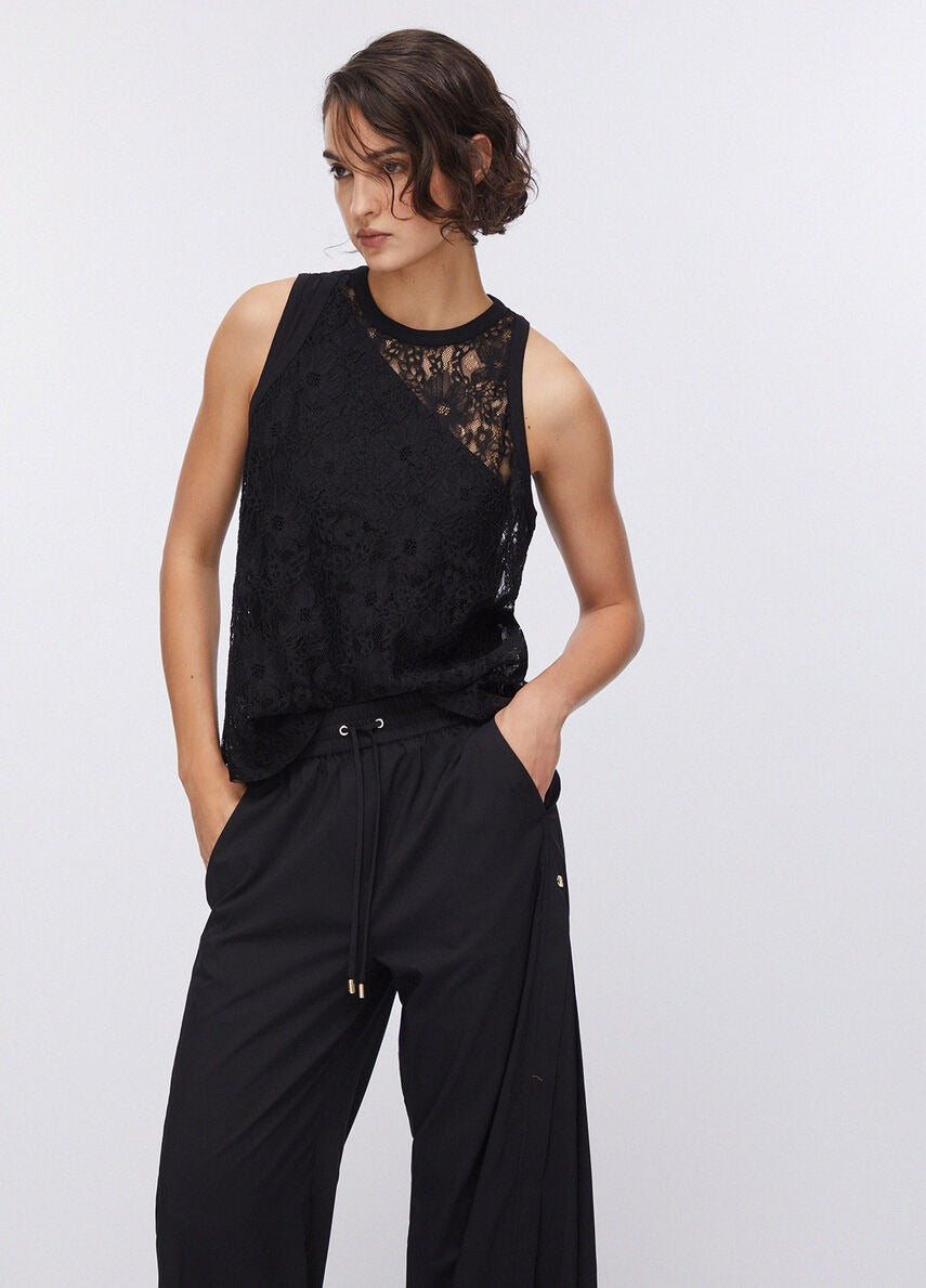 Liu Jo Top in pizzo Nero