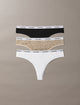 Calvin klein Silp Brasiliani in Confezione da 3 Icon Logo