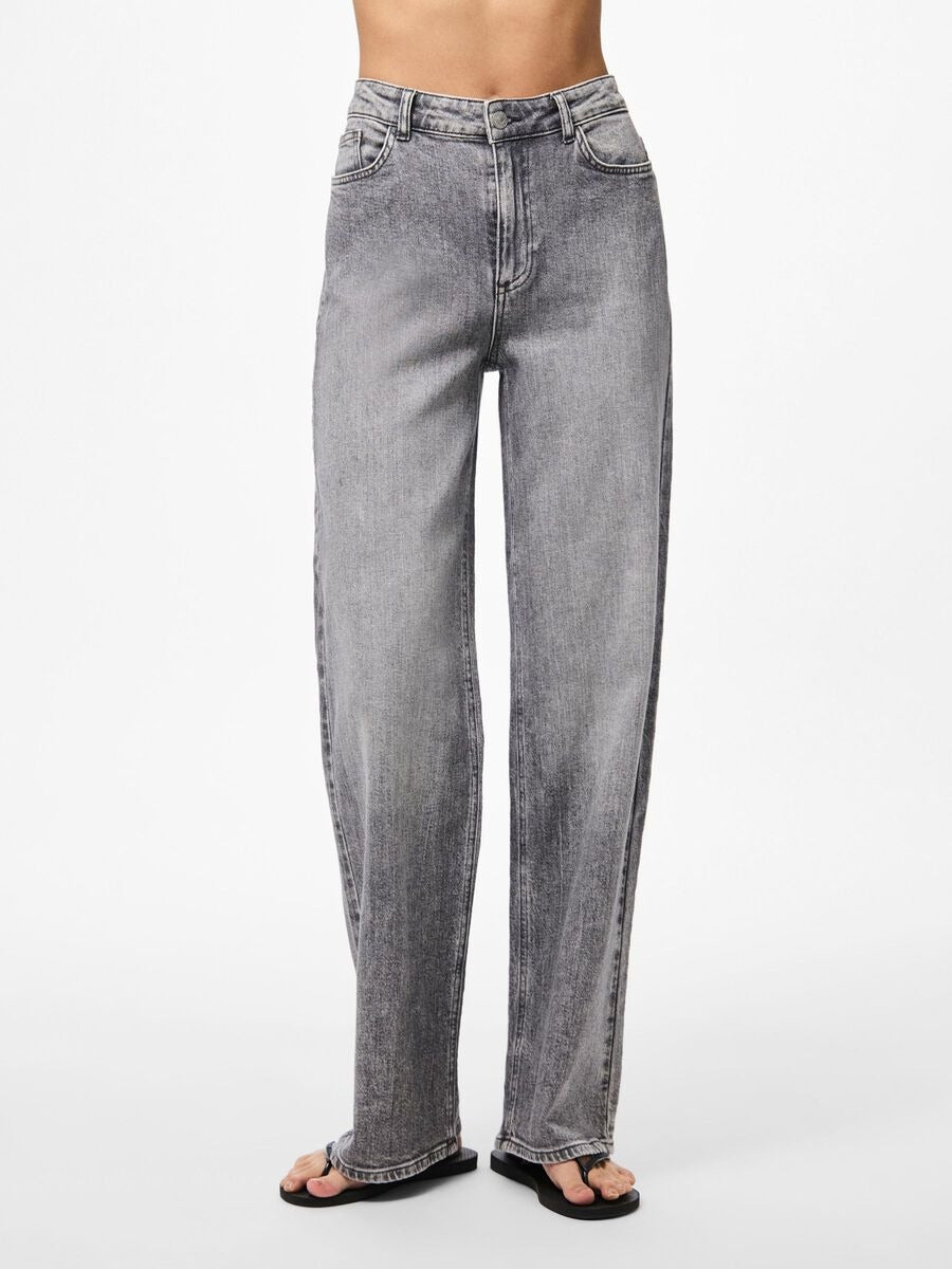 Pieces Jeans Wide Fit Grigio