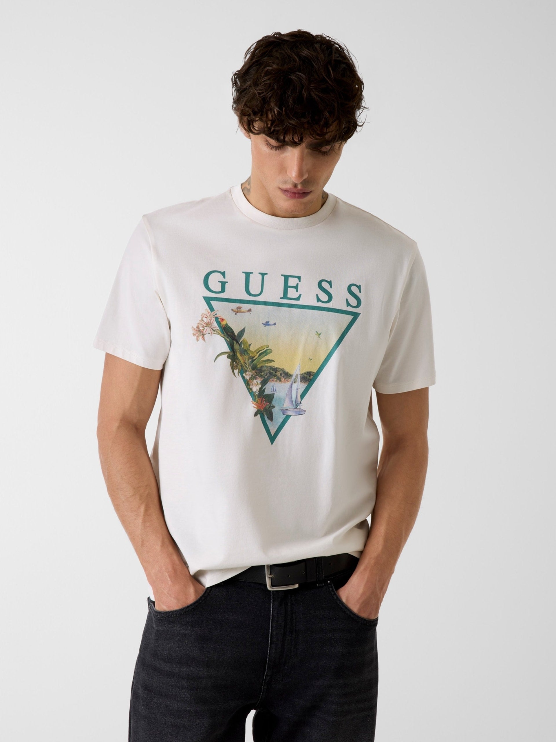 Guess T-shirt con Logo a Triangolo
Bianco