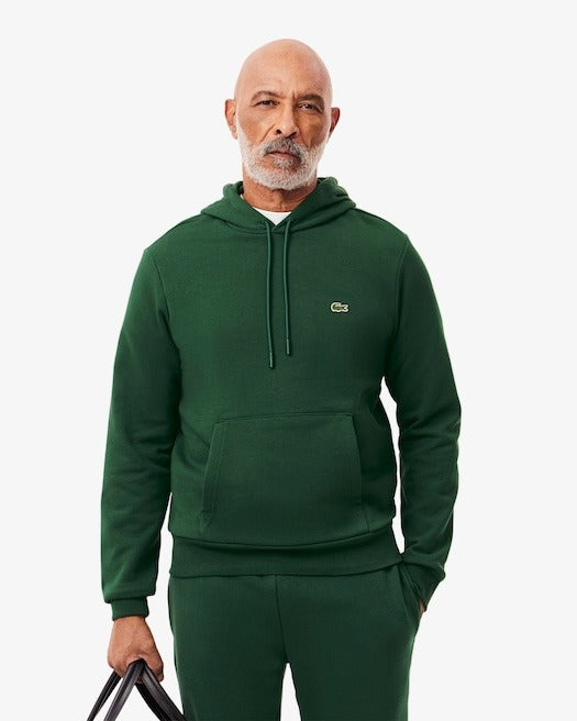 Lacoste Felpa  con Logo e Cappuccio in Pile