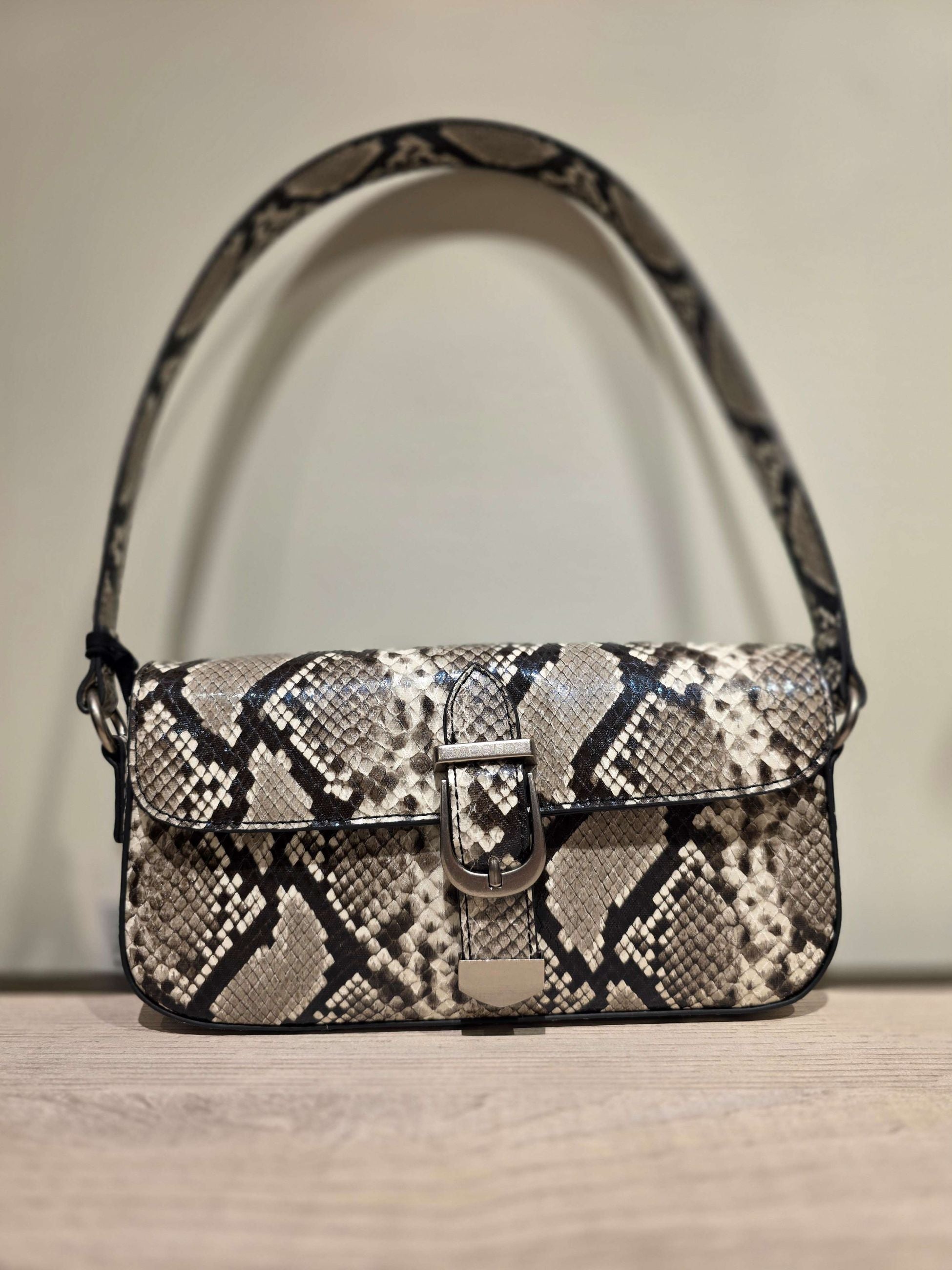 Vicolo Pencil Belted Bag Borsa a Tracolla Pitonata