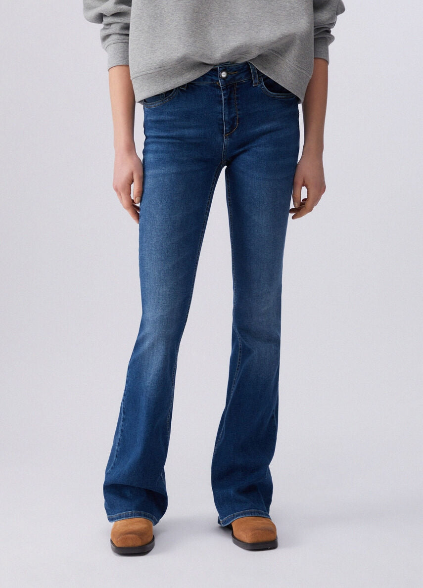 Liu Jo Jeans Flare con Inserto Elastico Blù