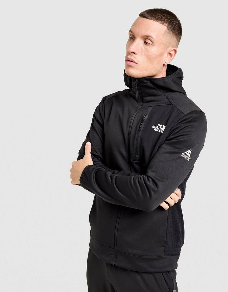The North Face Felpa Pile Mountain Athletics con Cappuccio e Cerniera Integrale Nero