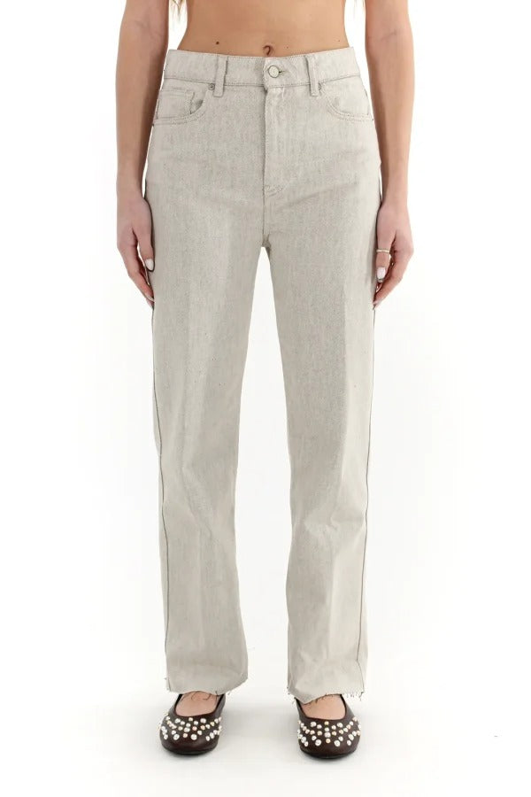 Vicolo Jeans Kate in Cotone Organico 
Beige Composizione: