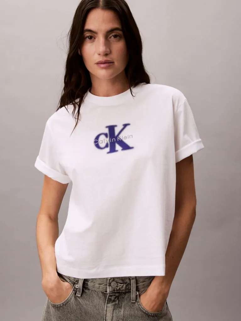 Calvin Klein Jeans T-shirt con Logo Grafico Rilassato