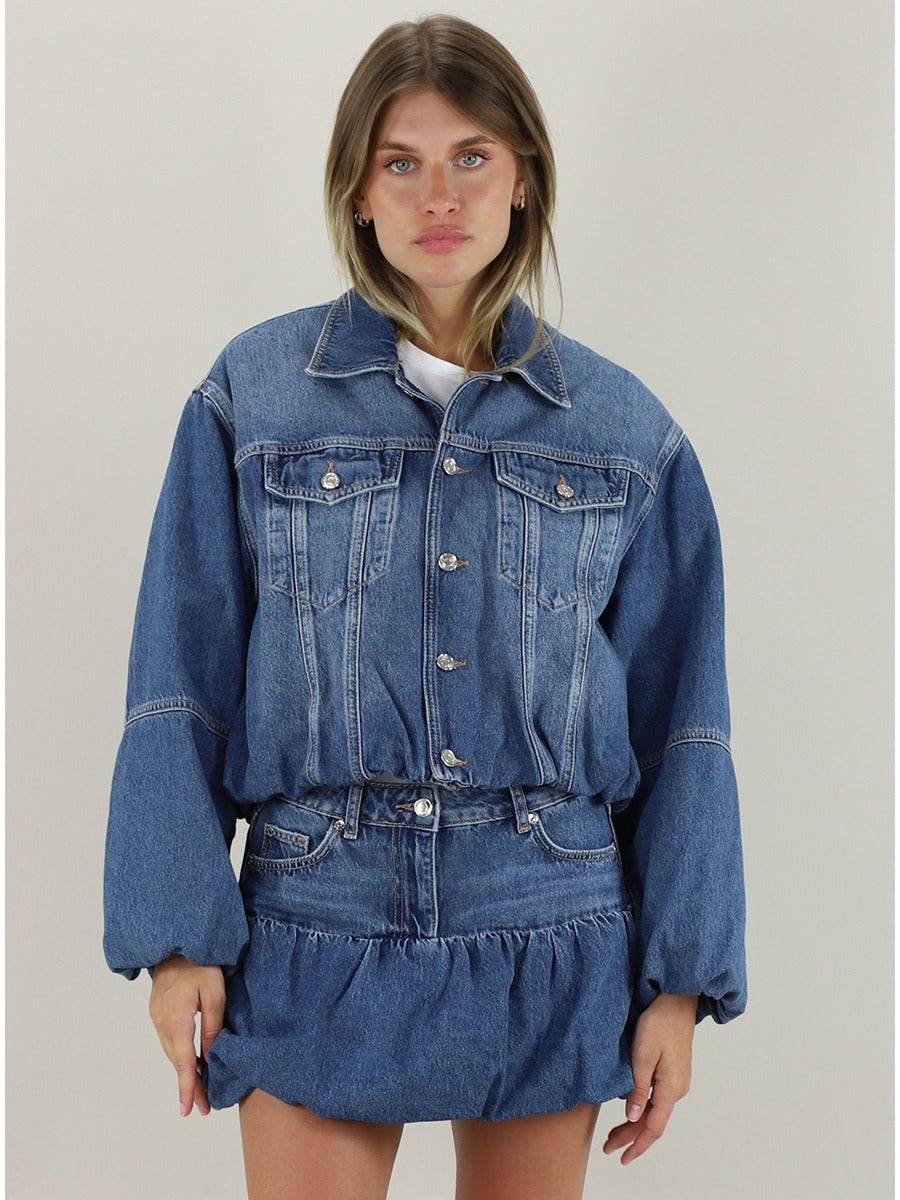 Liu Jo Giubbino Denim Balloon Blù