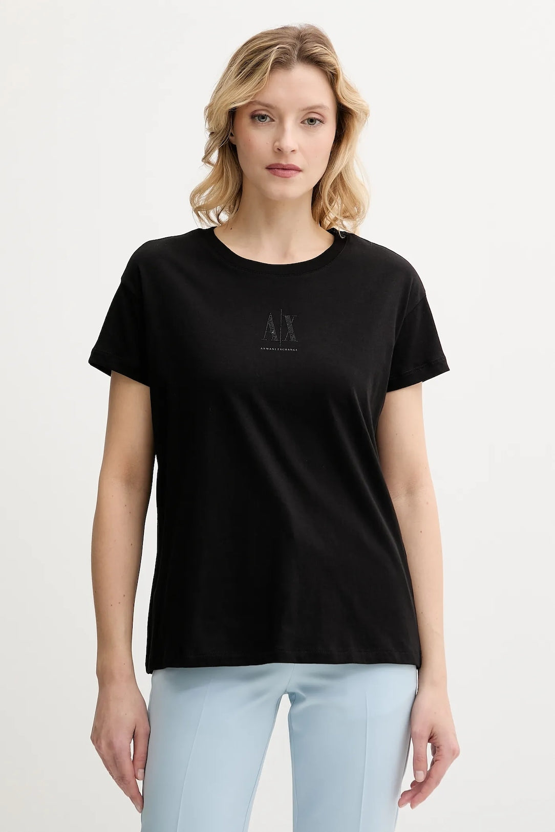 Armani Exchange T-shirt Relaxed Fit  in Cotone